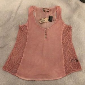 Buffalo racerback lace panel tank top